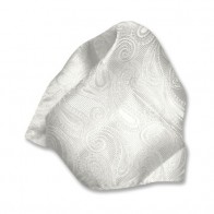Paisley Ivory Pattern Satin Pocket Square 