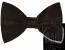 Bow Tie BLACK Satin BIG Tall MEN'S Pre Tied Wide Large Bowtie