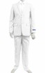 Perry Ellis boys 5 Piece 2 Button Notch Suit White