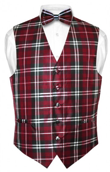 Plaid Tartan Vest and Tie All Colors