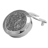 Button Cover Diamond Dust Silver Button Cover