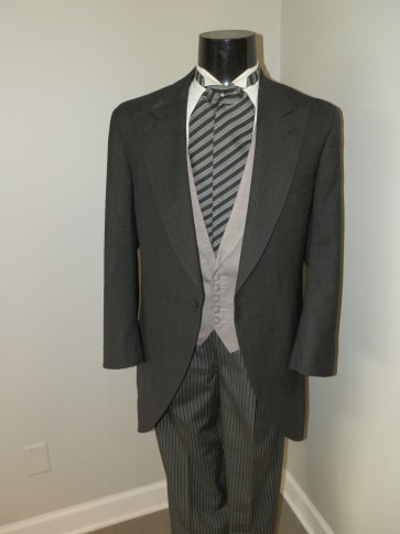 Mens Grey Cutaway Coat Morning Coat Only