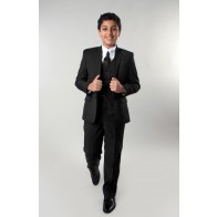Boys Suit 5 Piece Solid Fully Tailored Suit 