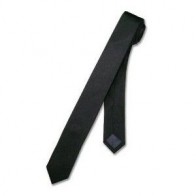 Skinny Necktie Microfiber Solid Satin All Colors 