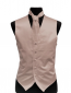 Satin Peark Pink Blush Vest & Self Tie Necktie Set