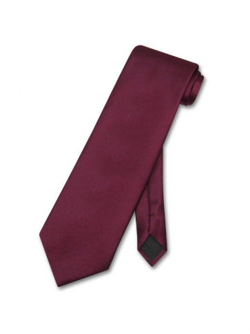 Mens Overstock BURGUNDY Self tie Necktie Closeout