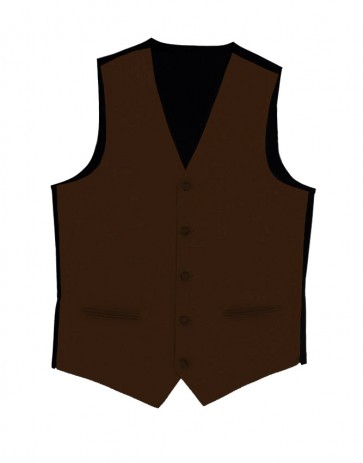 Chocolate Brown mens Satin Tuxedo Vest