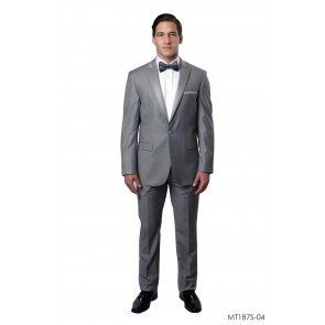 Tuxedo Grey High Fashion Framed Peak Lapel Satin-Prom 2019-Weddings