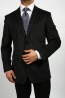Velvet Sports Coat Black Striped Two Button Notch
