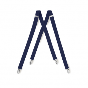 Mens NAVY BLUE Clip Suspenders Sale