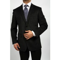 Velvet Sports Coat Black Striped Two Button Notch