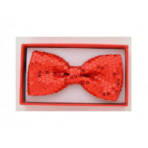 Kids Red Sequin Pre-Tied Bow Tie- Boys-Girls