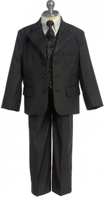 Boys Suit Black Stripe Infant Toddler Children Teen Suit Closeout