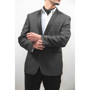 Tuxedo Men's Diamond Pattern Two Button Shawl Lapel Classic Fit for Prom and Wedding