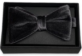 Mens Charcoal Pre-tied Bowtie Holiday Apparel