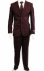 Perry Ellis boys 5 Piece 2 Button Notch Suit Burgundy