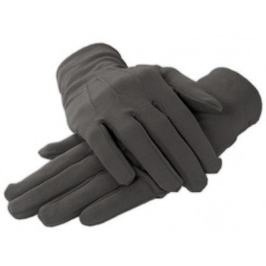 MENS Formal Gloves DARK GREY Nylon Stretch Fabric Gloves