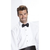 Tuxedo Shirt Slim Fit Laydown Collar Pleated Microfiber Shirt