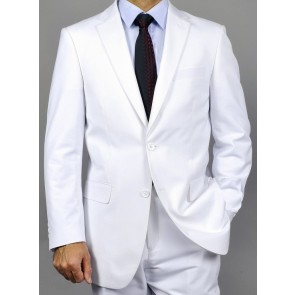 Suit  White Mens Two Button Notch Suit