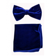 Velvet Bow tie with Matching Pocket Square All Colors 