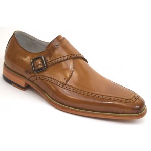 Amato Men's Tan Buckle Slip-On Dress Shoe