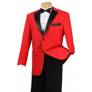 Tuxedo Red and Black Two Button Fashion Tuxedo Prom Tuxedo