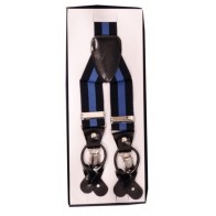 Mens Striped Color Variety Convertible Clip Suspenders
