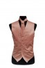 Mens Rose Gold Satin Vest and Necktie Set