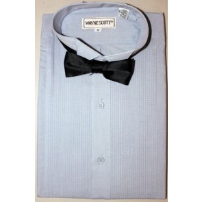 Light Chambray Wing Tip Tuxedo Shirt and Bowtie Slim