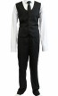 Perry Ellis boys 5 Piece 2 Button Notch Suit Black
