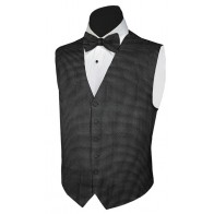 Trylux Charcoal vest and Bowtie Set
