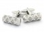 Diamond Barrel Pattern Cufflinks Silver Finish