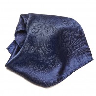 Paisley Navy Pattern Satin Pocket Square 
